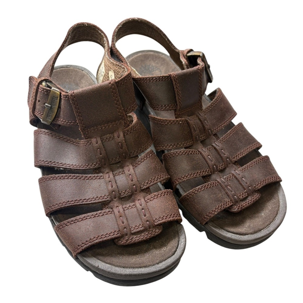 Timberland Brown Leather Fisherman Sport Sandal‎ Gladiator Outdoor Comfort 9